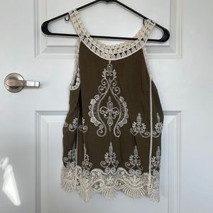 Embroidered Tank Top